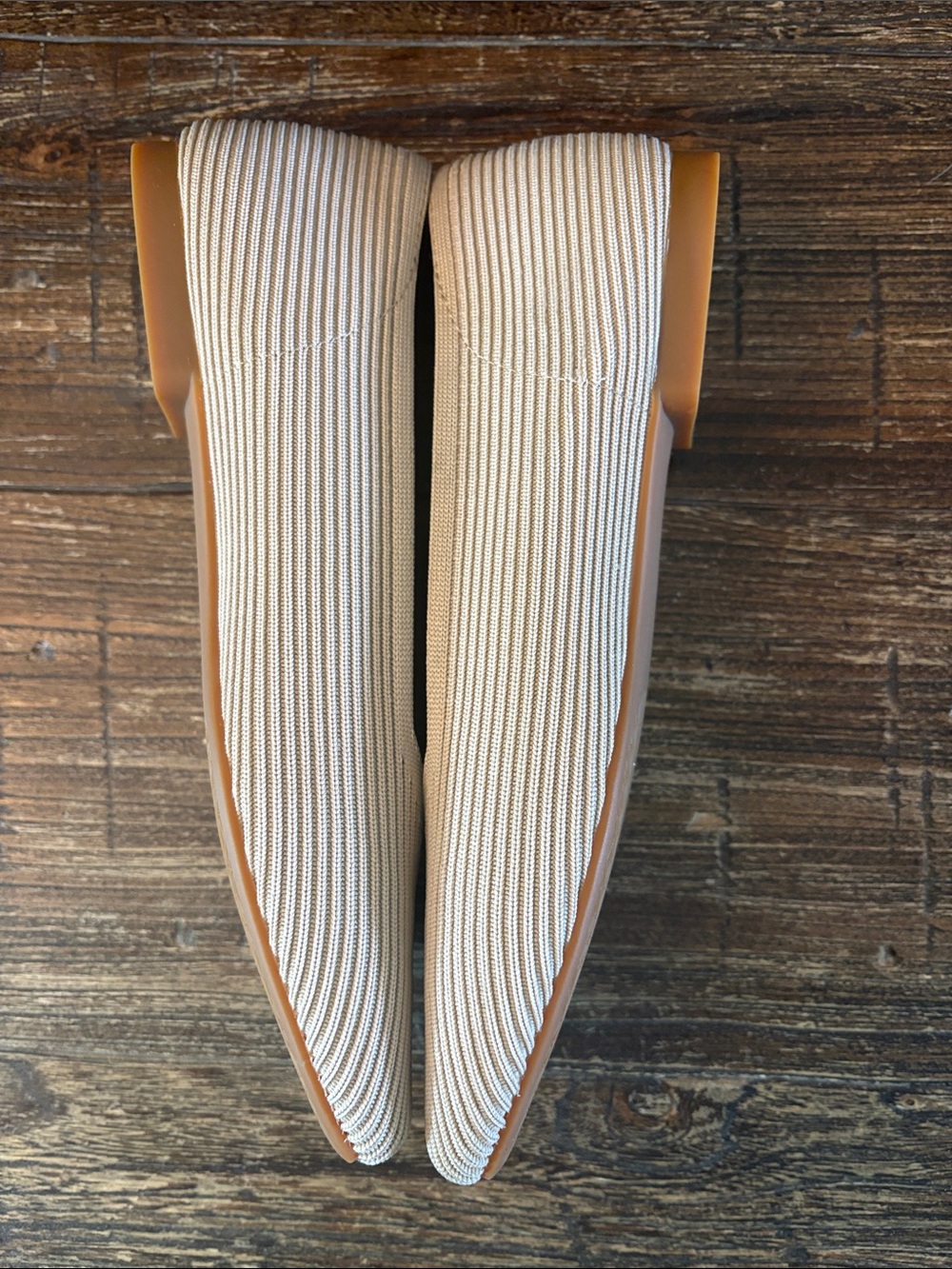 VIVAIA Margot 2.0 Square-Toe V-Cut Flats Almond 8.5 - Picture 4 of 9